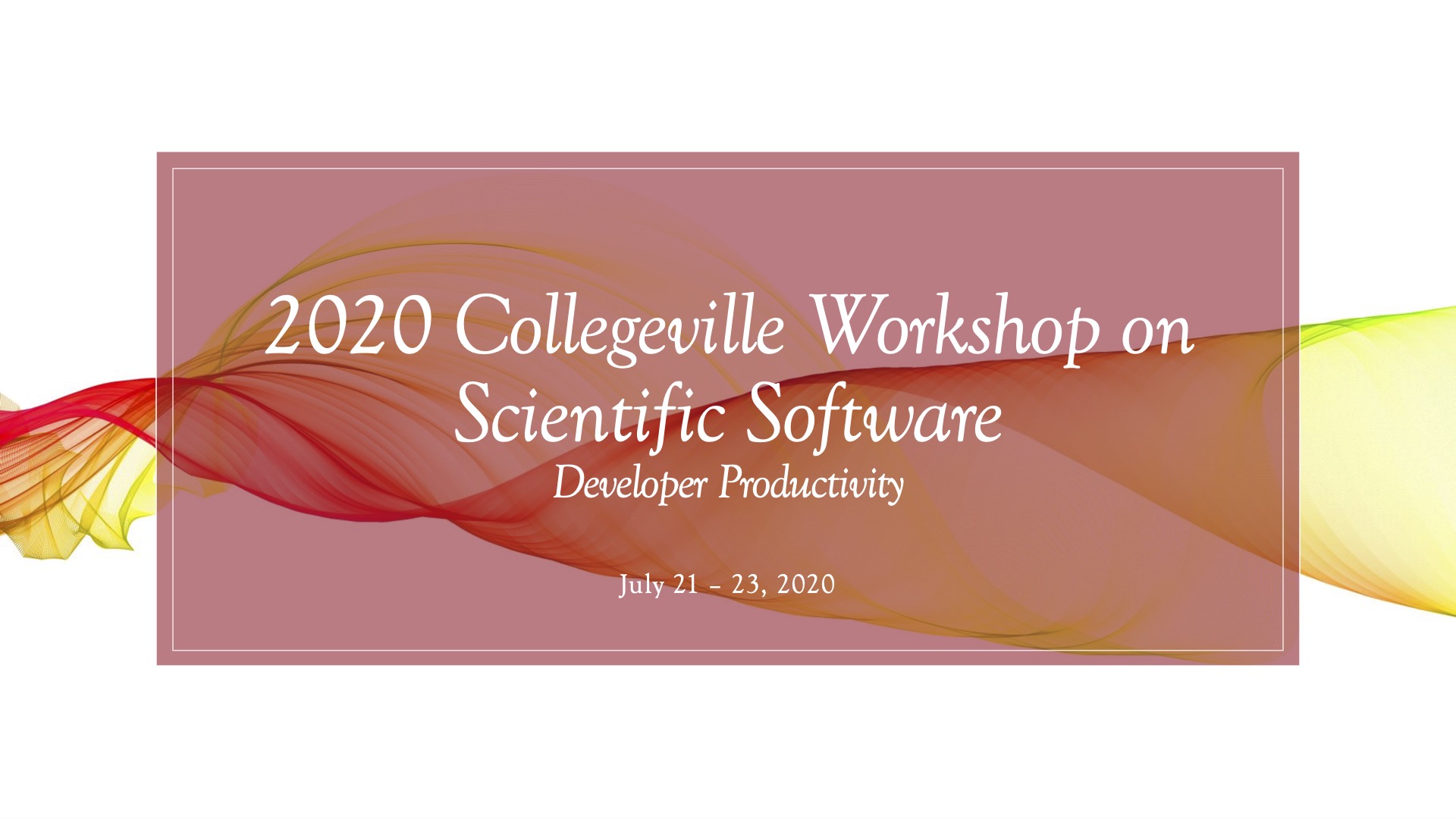 2020 Collegeville Workshop on Scientific Software - Developer Productivity